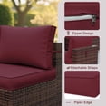 thumbnail image 4 of HONEY HOME 14 Piece Patio sectional cushions relacement set, 4" Outdoor Furniture Couch Cushion Fits 6-Seat Sectional Rattan Conversation Set, Waterproof, Fade-Resist, 4 of 7