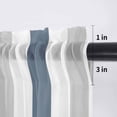 thumbnail image 5 of Blue Gray Striped Valance Curtains for Kitchen/Living Room/Bathroom/Bedroom Window, Rod Pocket Small Topper Half Short Window Curtains Voile Sheer Scarf, Farmhouse Stripe Art 60"x18", 5 of 8