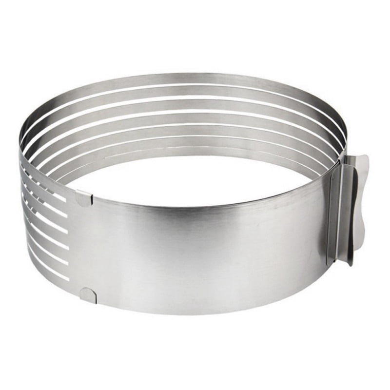 1PC Adjustable Round Stainless Steel Cake Ring Mold Layer Slicer Cutter DIY Tool 