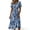 01-Navy, variant on Ecqkame Summer Dresses for Women V Neck Short Sleeve Empire Waist Tummy Control Casual Long Dress Lightweight Flowy Vacation Dress Yellow L