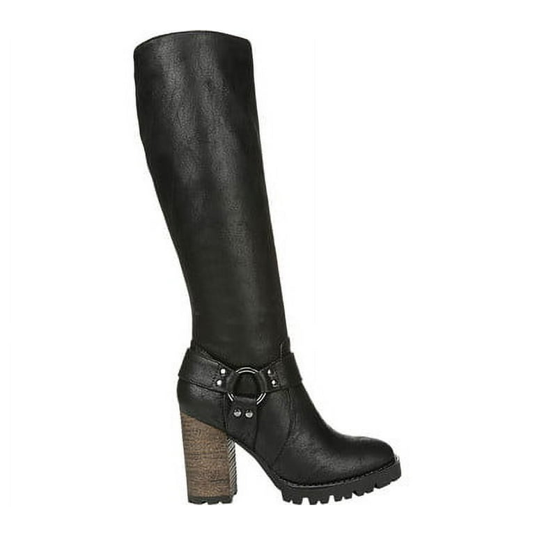 Carlos santana black knee high outlet boots