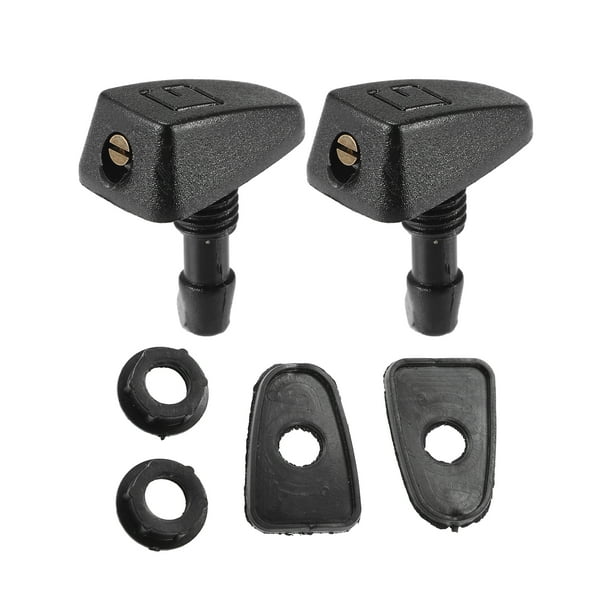 Kit de Boquillas de Parabrisas Ajustable Universal Negro 6 Uds Unique Bargains