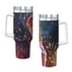 thumbnail image 1 of Vaso de 40 oz con asa y tapa con pajita de Stranger Things, taza aislada, botella de agua de acero inoxidable, taza de viaje, portavasos, regalo, 1 of 8