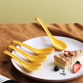 thumbnail image 3 of Evanda Plastic Soup Spoon of 12 Pieces, Unbreakable Reusable Dinner Spoon for All Purpose and All Age Microwave Safe BPA Free Dishwasher Safe (Gold Yellow), 3 of 7