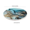 thumbnail image 2 of Blue Gold Ceramic Coaster Cup Base Absorbent Marble wide application cup Ocean Decorative, 2 of 9