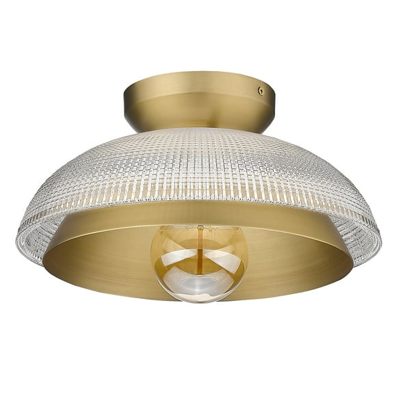 Golden Lighting Crawford 1-light Flush Mount in Brushed Champagne Brass