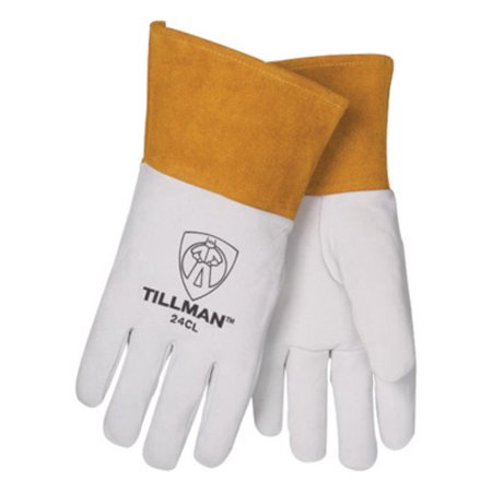 Tig Welders Glove (Tillman Medium Pearl Top Grain Kidskin Unlined Premium Grade TIG Welders Gloves With Straight Thumb, 4'' Cuff And Kevlar Lock)