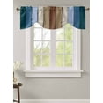 thumbnail image 2 of Tie Up Valance Curtain for Kitchen,Farm Dark Blue Wood Board Rod Pocket Short Curtains Adjustable Tie-Up Shade Valances,Vintage Wooden Grain Window Treatment for Bathroom Living Room Bedroom, 2 of 8