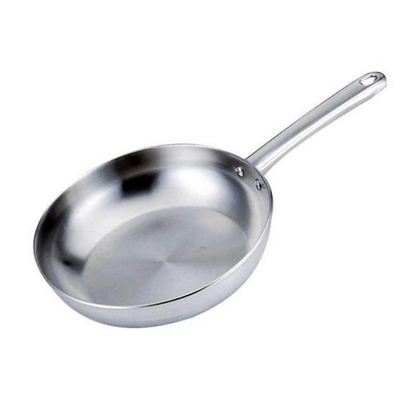 Culinary Edge 2112 12 in. Stainless Steel Fry Pan&#44; Silver