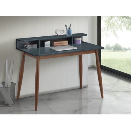 Roundhill Furniture Roskilde Gray Blue Storage Woo