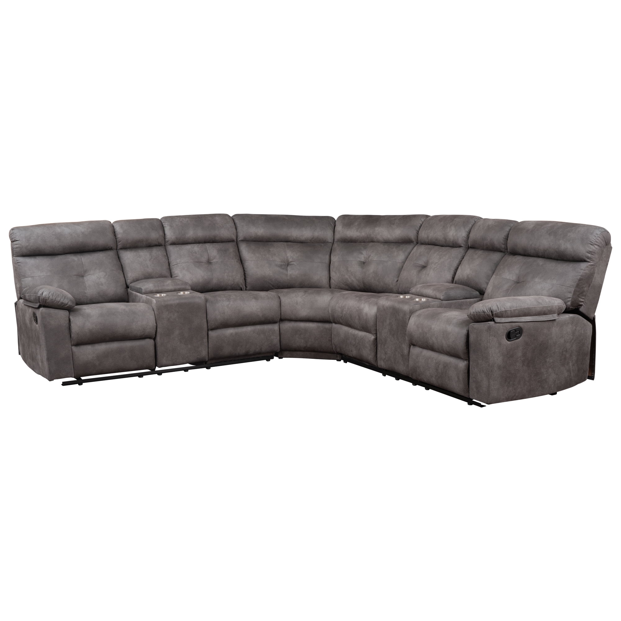 Bornmio Orisfur. Manual Reclining Sectional Sofa, Symmetrical Corner