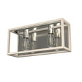thumbnail image 2 of Hunter - Squire Manor 2-light Brushed Nickel, Medium Size Vanity Light, Dimmable, Modern Style, for Bedrooms, Dining, Living Rooms - 19672, 2 of 7