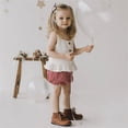 thumbnail image 3 of XIYNBAOK Girls Clothing Set Size 8 6 Year Old Girl Outfits Girls 4t Outfits Preppy Shirt and Golf Shorts Baby Girl 9-12 Months Clothes, White 3-6 Months, 3 of 8