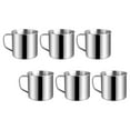 thumbnail image 5 of Monyance stainless steel cups 6Pcs Small Metal Camping Mugs 245ml Durable Tea Water Cups Glass Cups(2.76X2.76X2.36Inches), 5 of 11