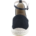 thumbnail image 7 of ANNA Becca-30 Womens Closed Toe Ankle Strap Espadrille Low Flat Platform Wedge Heel Sandal Slides Shoe, 7 of 7