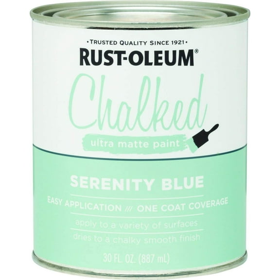 Rustoleum 285139 30 Oz Serenity Blue Chalked Ultra Matte Paint