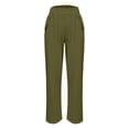 thumbnail image 5 of Women Linen Harem Pants Summer High Waist Elastic Wide Leg Casual Palazzo Pant 2026 Beach Travel Vacation with Pockets, 5 of 5