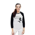 thumbnail image 2 of Thread Tank I'm Really A Mermaid Unisex 3/4 Sleeves Baseball Raglan White Black Small, 2 of 4