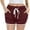 Wine, variant on Lenpel Gym Shorts for Women Soft Comfy Elastic High Waisted Drawstring Booty Yoga Lounge Shorts Active Running Shorts with Pockets