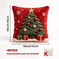 thumbnail image 6 of Christmas Tree 3D Throw Pillow Cover, 17.72 Inch Linen Cushion Case with 3D Tree & Gift Box Design, Winter Holiday Decor for Sofa Bed, 6 of 6