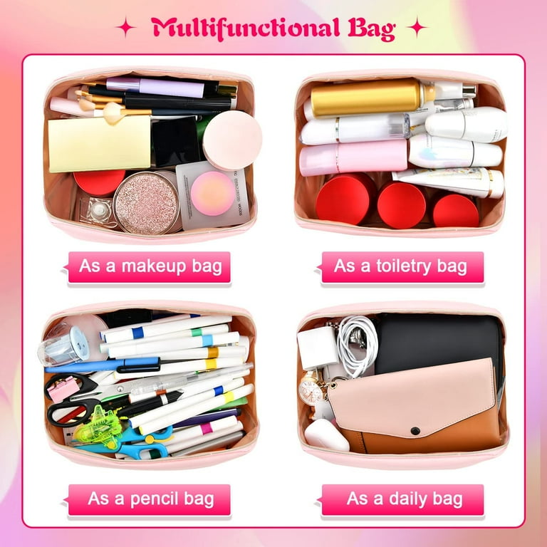 Portable Makeup Bag Opens Flat for Easy Access,Waterproof Large