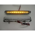 thumbnail image 3 of (2) 6.5" Amber 10 LED Brake Stop Turn Tail Lights / Chrome Base / Clear Lens, 3 of 4