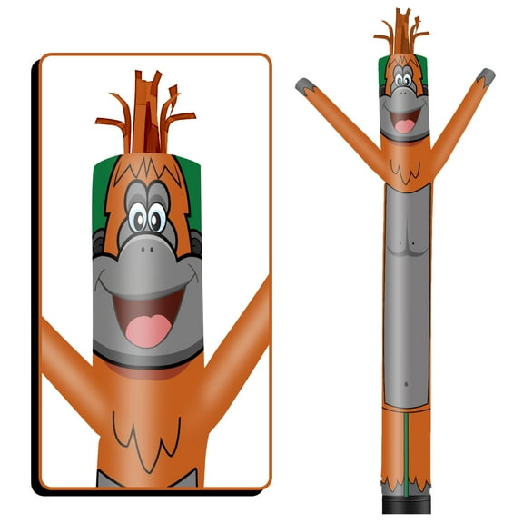 Orangutan Inflatable Tube Man Wacky Wavy Dancing Guy for Outdoor Decoration Advertising Business Promotion (Blower Not Included)