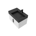 thumbnail image 3 of Amazon 30" White Wood Floating Vanity with Black Top and Black Trim, 3 of 10