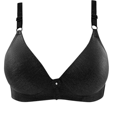

HAPIMO Everyday Bras for Women Stretch Underwear Gathered No Rims Plus Size Comfortable Breathable Lingerie Seamless Push Up Camisole Comfort Daily Brassiere Savings Black S