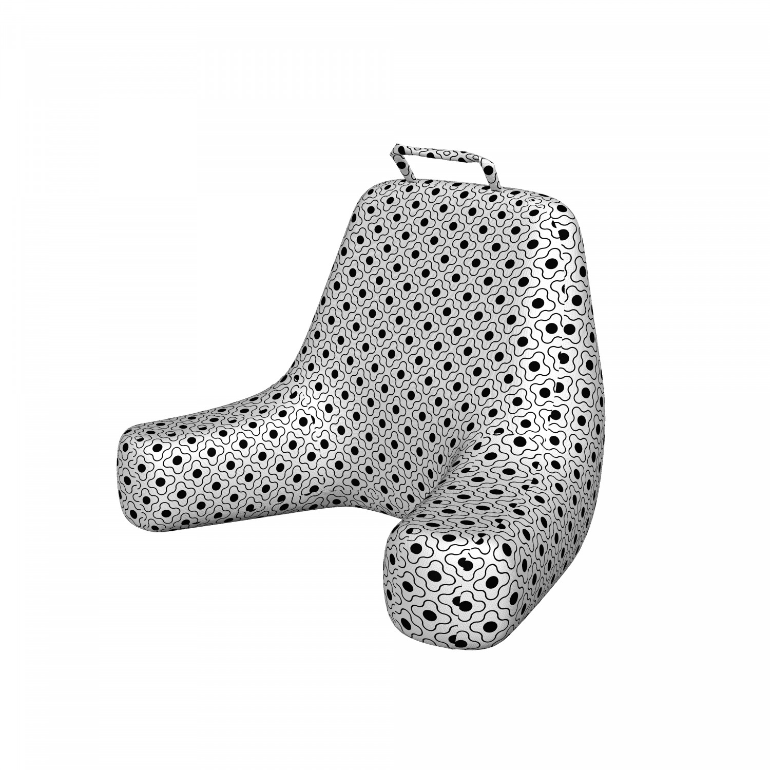 Abstract Reading Pillow, Pattern of Repeating Geometric Formations on a