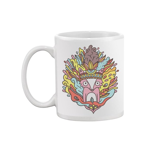 Raccoon With Doodle Particles Mug - Image by Shutterstock