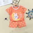 thumbnail image 3 of Boys Summer Outfits Summer Kids Toddler Boys and Girls Cartoon Print Short Sleeved T Shirt with Shorts Two Piece Set Boy Shorts Blue 18 Months-24 Months, 3 of 3