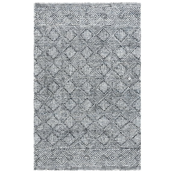 SAFAVIEH Ebony Addie Floral Area Rug, Silver/Black, 8' x 10'