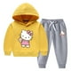 thumbnail image 3 of Hello Kitty suéter con capucha para niños + pantalones traje de otoño e invierno para niñas más ropa deportiva y de ocio cálida de terciopelo para niños, 3 of 5
