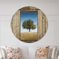 thumbnail image 2 of Designart Horloge Murale de Ferme 'fenêtre Ouverte à l'Arbre Solitaire', 2 of 6