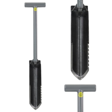 Lesche Ground Shark 28” Heavy-Duty Shovel – Serrated Blade for Metal Detecting, Gardening & Outdoor Use