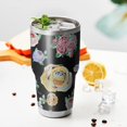thumbnail image 3 of 30oz Pioneer Flower Floral Print Pattern Tumblers Stainless Steel Tumbler with Lid and Straw,Vacuum Insulated Double Wall Travel Tumbler Cups Mug with Cleaning Brush for Coffee,Tea, 3 of 7