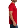thumbnail image 3 of Hanes Essential-T Men T-Shirt, Short Sleeve Crew Neck, Classic Fit Cotton Tee, Athletic Red, 3XL, 3 of 5