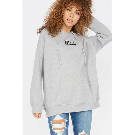 fleece embroidered hoodie boyfriend planet urban