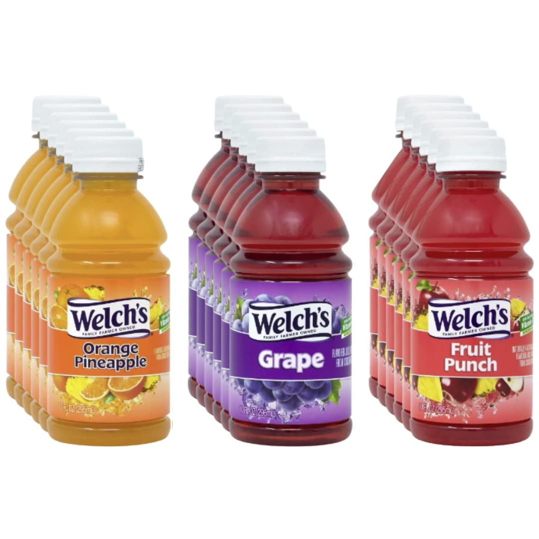 Welch's Fruit Juice Variety Pack Grape, Fruit Punch, and Orange