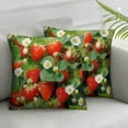 thumbnail image 2 of COMIO  Strawberry Pattern Watercolor Throw Pillow Covers Cool Sweet Juicy Pieces Fruits Throw Pillow Cover Food Drink Decor Pillow Case Cushion case for Sofa 2pc, 2 of 6
