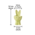 thumbnail image 3 of OEFNTAC Easter Egg Holder Ceramic Bunny Cup Compact Safe Tabletop Accessory Glossy Finish Home Dessert Holder Decorative Tray Raised Edge Spring Holiday Party Storage Organizer 4x2.4in, 3 of 7