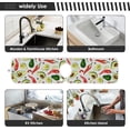 thumbnail image 6 of 2 PCS Faucet Splash Catcher, 30"x5" Fresh Avocado Herbs and Chili Peppers Microfiber Cloth Kitchen Faucet Absorbent Mat Sink Splash Guard Faucet Mat for Kitchen Sink Water Absorbent Mat for Kitchen, 6 of 7