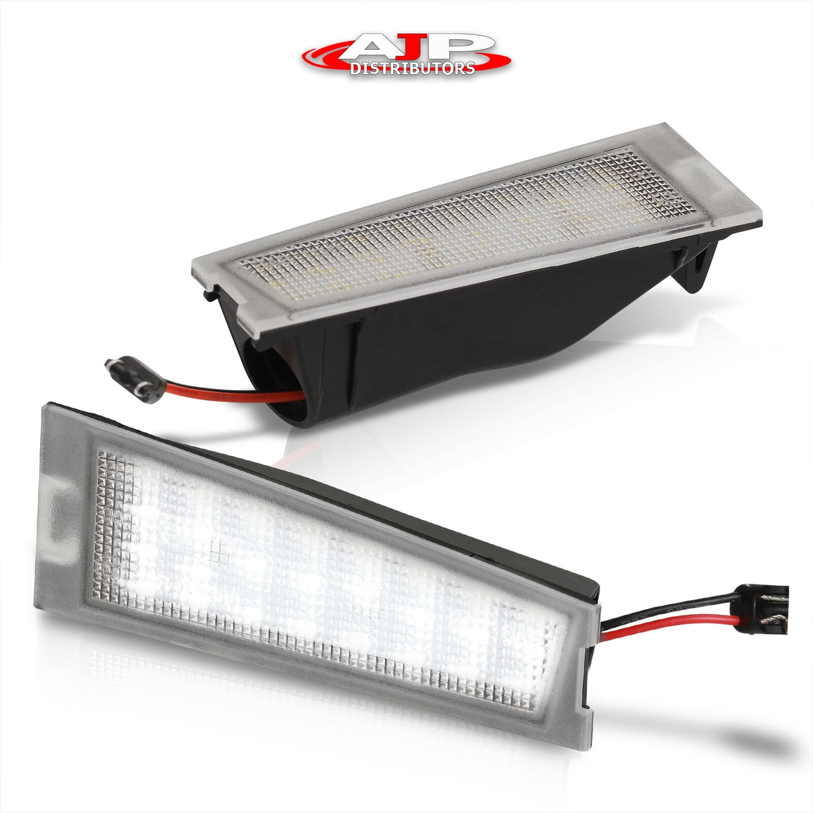 AJP Distributors 2-Piece Bright White SMD LED Rear Bumper License Plate Lights Tag Lamps Assembly Left & Right Pair Compatible/Replacement For Cadillac CTS CTS-V Sedan 4-Door 2008 2009 2010 08 09 10