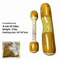 thumbnail image 1 of Vintage Wooden Pattern Inflatable Water Game Set for Adults - 2-Piece Interactive Floating Toys with 137x35cm Seat & 115x20cm Rods, Durable Portable PE Bag-Packed Fun Activities, 1 of 6