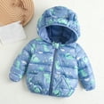 thumbnail image 2 of Mercatoo Toddler Winter Coats for Baby Girls Boys Kids Light Puffer Jacket With Bear Hood Windproof Cartoo𝐧 Prints Jacket, 2 of 4