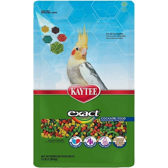 Kaytee Exact Rainbow Bird Food for All Cockatiels