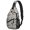 Beagle and Dog Paw Print Gray Pattern, variant on Labrador Retriever and Beach Sling Backpack, Unisex Cycling Crossbody Bag with Side Mesh Pockets, Earphone Hole Port Gift Ideas for Hiking Cycling Walking