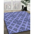 thumbnail image 3 of Ahgly Company Machine Washable Indoor Rectangle Transitional Jeans Blue Area Rugs, 4' x 6', 3 of 7