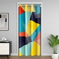 thumbnail image 4 of Geometry Triangle Sky Cloud Door Curtains for Doorway Closet Curtain for Living Room Bedroom Blackout Grommet Doors Cover r, 4 of 7